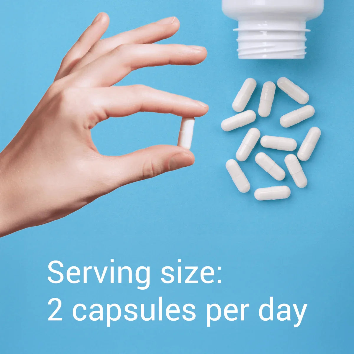 An image of GILA Metabolic capsules demonstrating their relative size