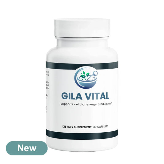 GILA VITAL dietary supplement bottle on a white background