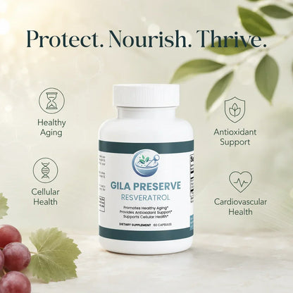 GILA Preserve Resveratrol: Antioxidant & Healthy Aging Support - Capsules