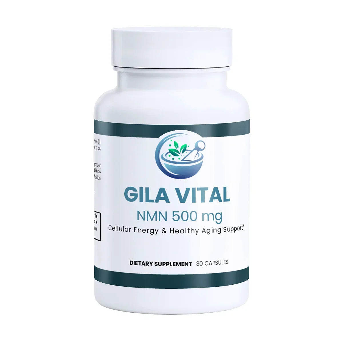 Supplement bottle labeled 'Gila Vital' on a white background